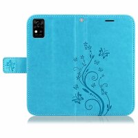Handy Tasche ZTE Blade Hülle Schutzhülle Klapphülle Flip Case Buchhülle Etui TPU Blade V30 Vita Blau