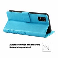 Handy Tasche ZTE Blade Hülle Schutzhülle Klapphülle Flip Case Buchhülle Etui TPU Blade V30 Vita Blau