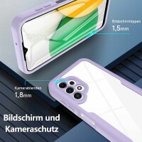360° Grad Hülle für Samsung Galaxy A13 4G vollschutz Integriertem Displayschutz Lila