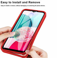 360° Grad Hülle für Samsung Galaxy A34 5G vollschutz Integriertem Displayschutz Rot
