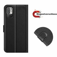 Xiaomi, Handy Tasche Handyhülle Schutzhülle Hülle Flipcase Klapphülle Etui Case Xiaomi Redmi Note 10 5G Schwarz