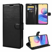 Xiaomi, Handy Tasche Handyhülle Schutzhülle Hülle Flipcase Klapphülle Etui Case Xiaomi Redmi Note 10 5G Schwarz