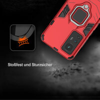 Handyhülle für Xiaomi 12 / 12X - Ring Panzer Cover Rot