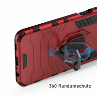 Handyhülle für Xiaomi 12 / 12X - Ring Panzer Cover Rot