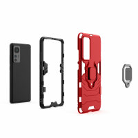 Handyhülle für Xiaomi 12 / 12X - Ring Panzer Cover Rot