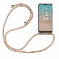 Handykette für Nokia G22 Handyhülle mit Band Umhängehülle mit Band Hülle Cover  Beige / Braun