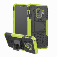 Handy Tasche für Samsung Galaxy Case Panzer Hülle Cover Schutzhülle Etui Bumper Galaxy A8+ 2018 Grün