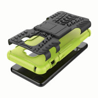 Handy Tasche für Samsung Galaxy Case Panzer Hülle Cover Schutzhülle Etui Bumper Galaxy A8+ 2018 Grün