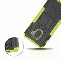 Handy Tasche für Samsung Galaxy Case Panzer Hülle Cover Schutzhülle Etui Bumper Galaxy A8+ 2018 Grün