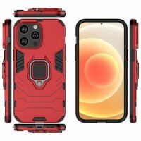 Handyhülle für Apple iPhone 14 Pro – Ring Panzer Cover Rot