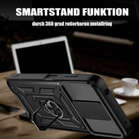 Outdoor Panzer Hülle Nokia G10 G20 Handyhülle mit Slide Kameraschutz Ringhalter Schwarz