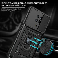 Outdoor Panzer Hülle Nokia G10 G20 Handyhülle mit Slide Kameraschutz Ringhalter Schwarz