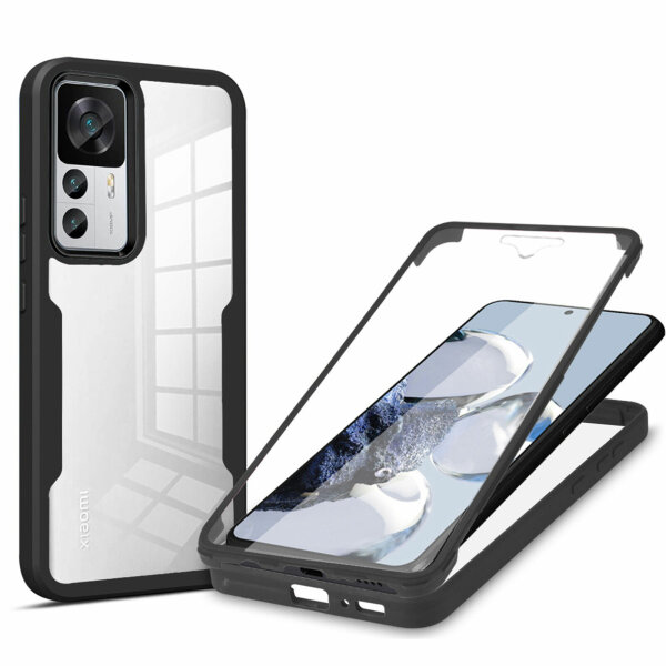 Handy Tasche für Xiaomi 12T/12T Pro 360° Grad Handyhülle mit Displayschutz