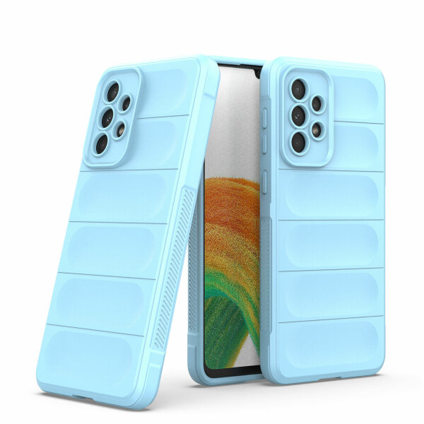 Handy Tasche für Samsung Galaxy A33 5G Hülle Handyhülle Outdoor Case Back Cover  Hellblau