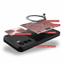 Outdoor Panzer Hülle für ZTE Handyhülle mit Slide Kameraschutz Ringhalter Bumper Blade A51 Rosegold
