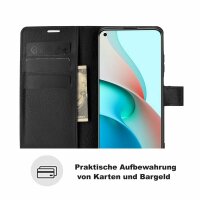 Xiaomi, Handy Tasche Handyhülle Schutzhülle Hülle Flipcase Klapphülle Etui Case Xiaomi Redmi Note 9T Schwarz