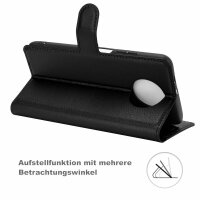 Xiaomi, Handy Tasche Handyhülle Schutzhülle Hülle Flipcase Klapphülle Etui Case Xiaomi Redmi Note 9T Schwarz