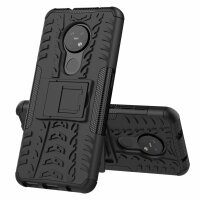 Handy Tasche Nokia Hülle Outdoor Hybrid Case Cover Schutzhülle Handyhülle Bumper Nokia 6.2 / 7.2 Schwarz