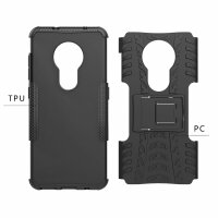 Handy Tasche Nokia Hülle Outdoor Hybrid Case Cover Schutzhülle Handyhülle Bumper Nokia 6.2 / 7.2 Schwarz