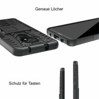 Handy Tasche Nokia Hülle Outdoor Hybrid Case Cover Schutzhülle Handyhülle Bumper Nokia 6.2 / 7.2 Schwarz