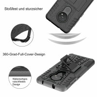 Handy Tasche Nokia Hülle Outdoor Hybrid Case Cover Schutzhülle Handyhülle Bumper Nokia 6.2 / 7.2 Schwarz