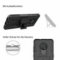 Handy Tasche Nokia Hülle Outdoor Hybrid Case Cover Schutzhülle Handyhülle Bumper Nokia 6.2 / 7.2 Schwarz