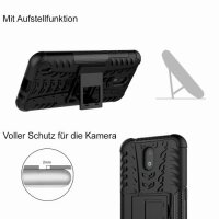 Handy Tasche Nokia Hülle Outdoor Hybrid Case Cover Schutzhülle Handyhülle Bumper Nokia 6.2 / 7.2 Schwarz