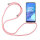 Oppo Hülle mit Band Schutzhülle Handykette Seil Silikon Handy Tasche mit Schnur Oppo A53s Rosa
