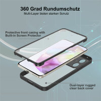 360° Hülle für Samsung A35, 360 Grad Handyhülle mit Integriertem Displayschutz Schwarz