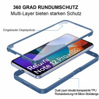 360° Grad Hülle Xiaomi Redmi Note 12 Pro+ vollschutz Integriertem Displayschutz Blau
