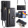 Handykette Xiaomi Hülle mit Band Handyhülle Kartenfächer PU Leder Umhängetasche Redmi Note 11 / 11S 4G Schwarz