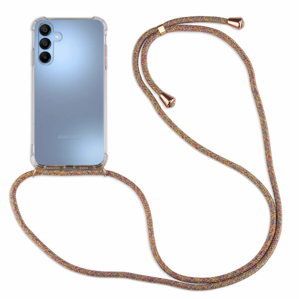 Handykette für Samsung Galaxy A15 Handyhülle mit Band Case Hülle mit Kordel Hand Rainbow