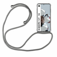 Handykette für Xiaomi 12T /12T Pro 5G Handyhülle mit Band Hüllel Handy Tasche Grau