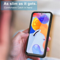 360°Grad Hülle Xiaomi Redmi Note 11 Pro Handyhülle mi Integriertem Displayschutz Schwarz