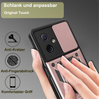 Outdoor Panzer Hülle Motorola Moto G54 Handyhülle mit Kameraschutz Ringhalter Rosegold