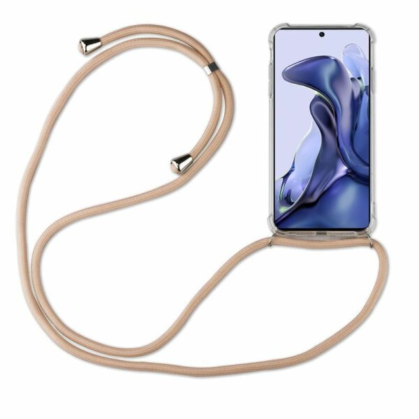 Handykette Xiaomi 11T / 11T Pro Handyhülle mit Band Hülle Handy Tasche in Beige