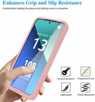 360° Grad Hülle Xiaomi Redmi Note 13 4G vollschutz Integriertem Displayschutz Rosa