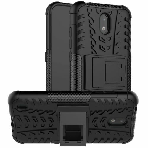 Handy Tasche Nokia Hülle Outdoor Hybrid Case Cover Schutzhülle Handyhülle Bumper Nokia 2.3 Schwarz