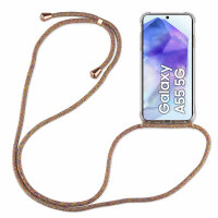 Handykette für Samsung Galaxy A55 Handyhülle mit Band Case Hülle mit Kordel Hand Rainbow