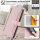 Handykette Xiaomi Hülle mit Band Handyhülle Kartenfächer PU Leder Umhängetasche Redmi Note 13 Pro 4G Rosa