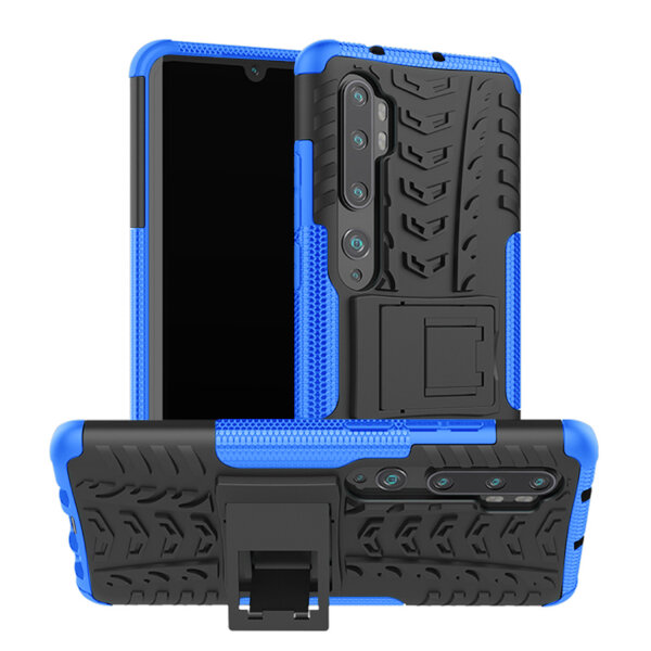 Schutz Hülle Xiaomi Handy Tasche Case Cover Silikon Schale Outdoor Handyhülle BF Xiaomi Mi Note 10 / Note 10 Pro Blau