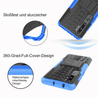 Schutz Hülle Xiaomi Handy Tasche Case Cover Silikon Schale Outdoor Handyhülle BF Xiaomi Mi Note 10 / Note 10 Pro Blau