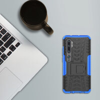 Schutz Hülle Xiaomi Handy Tasche Case Cover Silikon Schale Outdoor Handyhülle BF Xiaomi Mi Note 10 / Note 10 Pro Blau