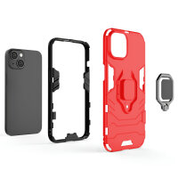 Handyhülle für Apple iPhone 14 Plus – Ring Panzer Cover Rot