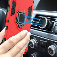 Handyhülle für Apple iPhone 14 Plus – Ring Panzer Cover Rot