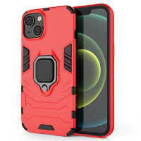Handyhülle für Apple iPhone 14 Plus – Ring Panzer Cover Rot