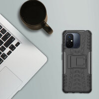 Hülle für Xiaomi Redmi 12C Outdoor Handyhülle Handy Tasche Case Cover TPU Bumper Schwarz