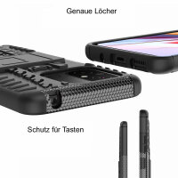 Hülle für Xiaomi Redmi 12C Outdoor Handyhülle Handy Tasche Case Cover TPU Bumper Schwarz