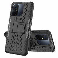 Hülle für Xiaomi Redmi 12C Outdoor Handyhülle Handy Tasche Case Cover TPU Bumper Schwarz