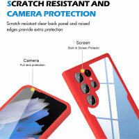 Handyhülle für Samsung Galaxy S21 Ultra – 360° Panzer Case mit Displayschutz Rot